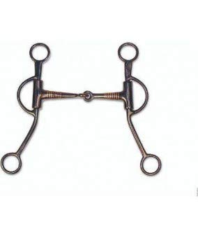 Westernkandare, Olivenkopf, schwarz 12,5cm