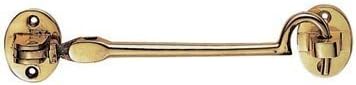 Carlisle Brass AA65 Cabin Hook-Heavyweight (Silent Pattern), Polished Brass, 305mm