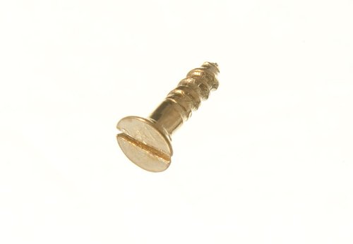 Vis à fente Csk n°4 x 1/2 po tête fraisée laiton plaqué Eb menuiserie bois 200x