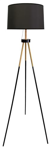 Bel Air Home - NAPOLI Stehlampe Stativ 3 Beine - Höhe 160 CM - Elegantes und modernes Design, Perfekt für Wohnzimmer, Schlafzimmer, Büro, 1xE-27 (Glühlampe nicht inbegriffen) (SCHWARZ)