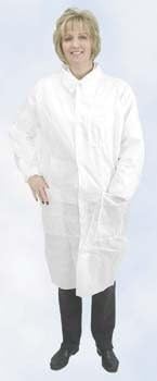 VWR Critical Cover AlphaGuard Lab Coats With Three Pockets, Medium, Model 10845-014, Case of 30