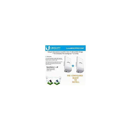 Ubiquiti LocoM5 X 2 Units Bridge Kit Complete Pre-Configured Nanostation Loco M5