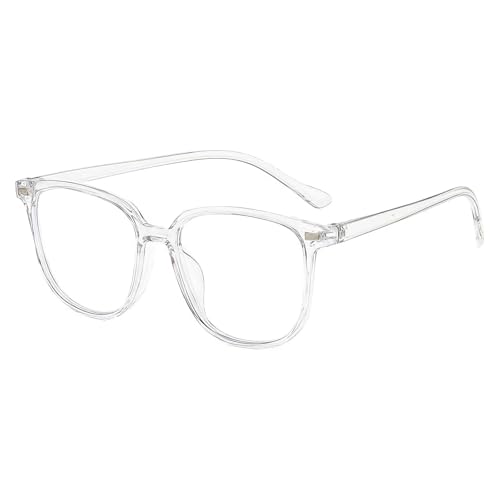Image of Clear Blue Light Glasses for Women and Men, Fashionable Square Frame Glasses with Anti Glare Protection