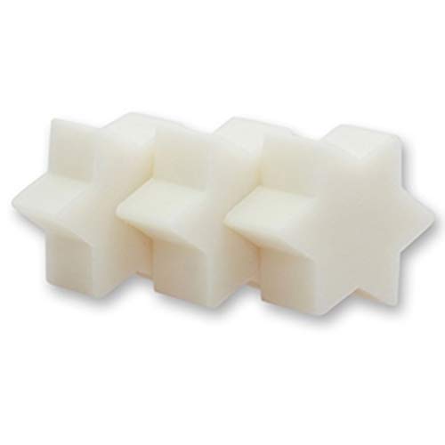 Preisvergleich Produktbild 10 Stück Seifensterne Mini SCHNEEROSE - Weihnachtsseife - Florex Schafmilchseife - Seife