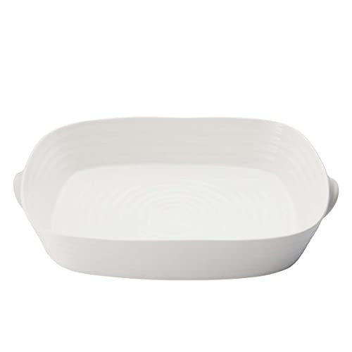 Portmeirion Sophie Conran White Large Handled Roasting Dish | Rectangular Casserole Dish For Oven | Made From Fine Porcelain | Dishwasher And Microwave Safe #TOP2