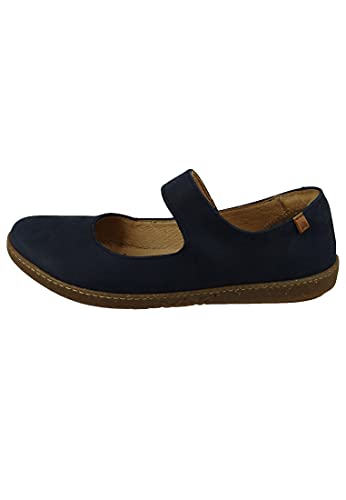 El Naturalista Para Mujer. 253012NF0005_0B0 Bailarinas De Piel N5301 Coral Marino (36), Azul, Plano, 1 A 3Cm, Velcro, Casual - 3