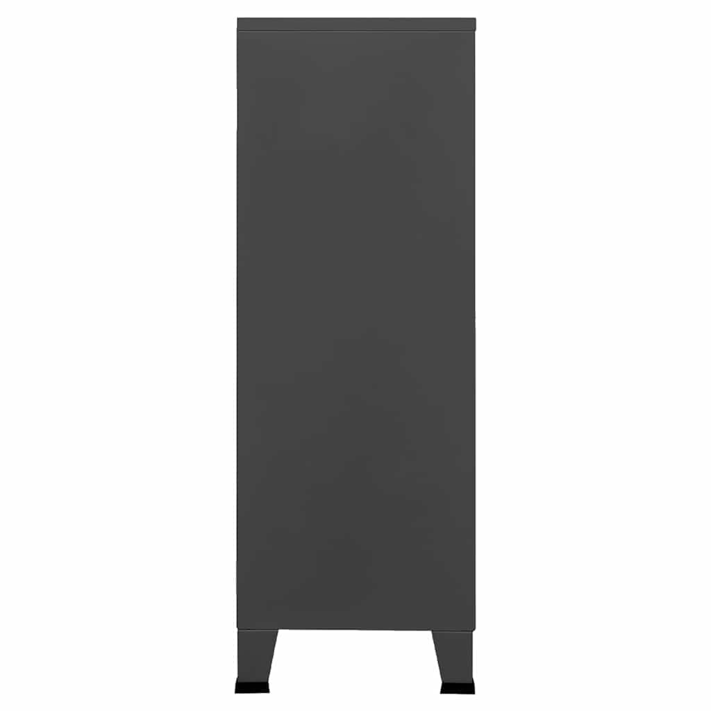 vidaXL Industrialna szafka, antracytowa, 75x40x115 cm, metalowa, szafka metalowa, szafka do przechowywania, metalowa szafka, szafki metalowe