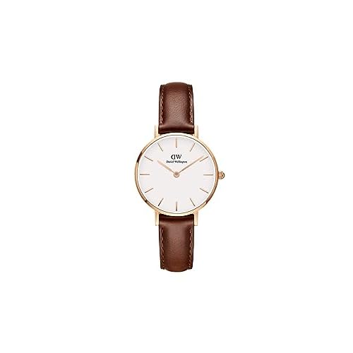 Daniel Wellington Petite St Mawes, Braun/Roségold Uhr, 28mm, Leder, für Damen