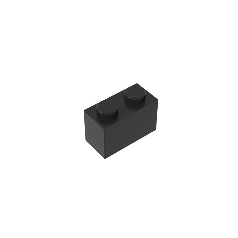 3065 bricks Brick 1x2 Without Bottom Tube 50 Pieces GDS-1545 Compatible with Lego Building Blocks Color:Black โ image 1