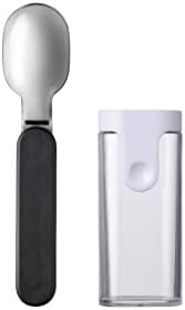 Mepal – Folding Spoon Ellipse – Reusable Spoon to Go – Foldable Spoon for Yoghurt Cup – Cutlery for Travel - Including Storage Case – Stainless Steel - Nordic Black