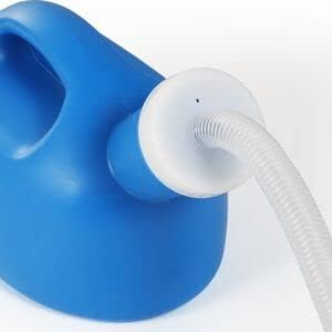 ONEDONE Portable Urinals for Men Women Urine Bottle Spill Proof Female Male Pee Bottle Urinal for Men Camping Toilet 68 OZ 47.24" Long Tube with Lid Blue - Thumbnail 7