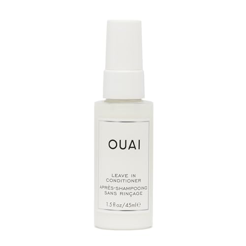 OUAI Leave In Conditioner & Heat Protectant for Hair - Prep Hair for Styling or Use as Detangling Spray to Fight Frizz & Flyaways - No Parabens, Sulfates or Phthalates (1.5 oz)