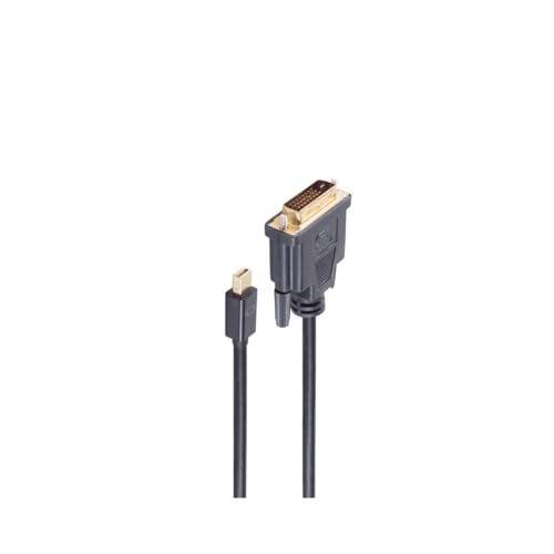 Shiverpeaks Mini DisplayPort auf DVI-D Kabel Adapter 1.2, DP zu DVI-D Stecker, 5m, schwarz