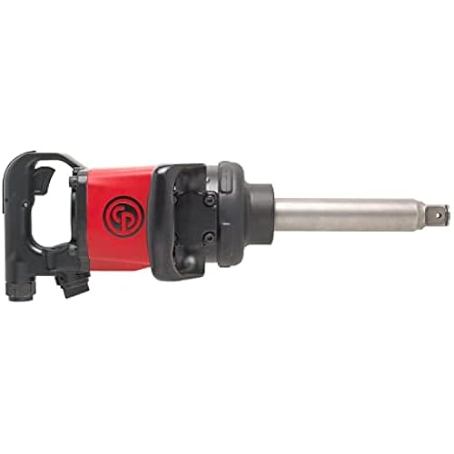 Chicago Pneumatic CP7782-6 Air Impact Wrench (1 Inch), 6 Inch Ext. Anvil, Air Gun Industrial Repair & Assembly Tool, D-Handle , Pinless Rocking Dog, Max Torque Output 1920 ft. lbf/2600 Nm, 5200 RPM