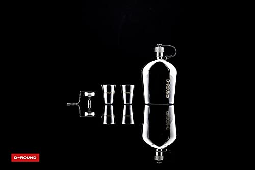 D-Round Hip Flask For Men And Women – Stainless Steel Hip Flask – Leak Proof Hip Flask - Portable Whiskey Flask #TOP5
