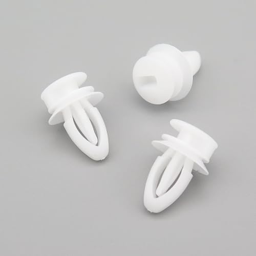 VVO Fasteners Kunststoff-Innenspiegel-Verkleidung oder Hochtöner-Abdeckclip, Weiß (10 Stück)