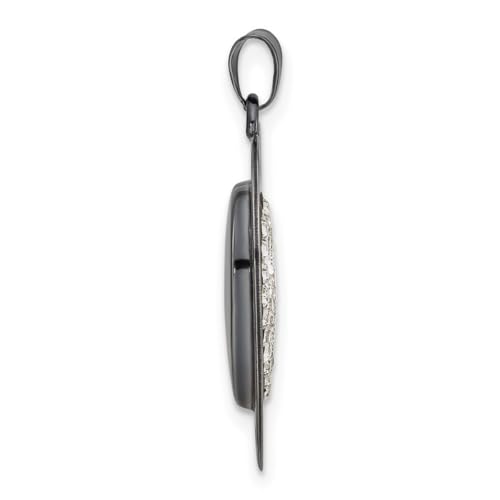 Collier cœur argent 925 et céramique style joaillerie - 3