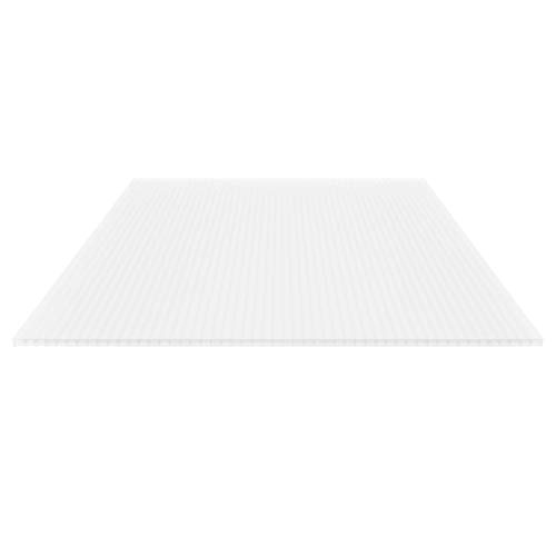 Preisvergleich Produktbild Stegplatte / Hohlkammerplatte / Stegdreifachplatte / Material Polycarbonat / Breite 1200 mm / Stärke 16 mm / Farbe Opal Weiß