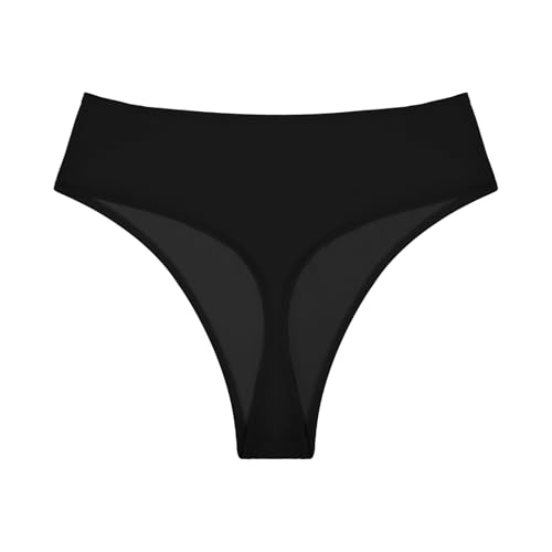 Bellecarrie Women's Thong Rave Bottoms High Waisted High Cut Bikini Bottoms…2