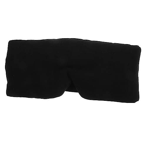FOMIYES 1個 スリープマスク ベッドアイカバー 睡眠 調整可能なアイシェード オフィスアイカバー 停電 コッタ シェーティング アイマスク 昼寝目隠し コットン Black