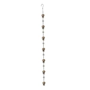 Buiten hangende regenkettingen, 1 PCS Metal Decorative Hanging Chain Pine Cone Metal Iron Bells
