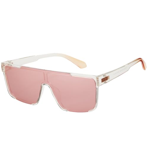 Cyxus Sunglasses Men Women Oversized One Piece Sunglasses UV400 Sun Glasses Trendy Retro Shades2