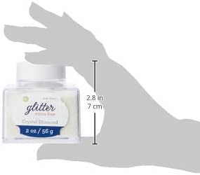 Sulyn Extra Fine Crystal Diamond Glitter Stacker Jar, 2 Ounces, Non-Toxic, Stackable and Reusable Jar, Multiple Slot Openings for Easy Dispensing and Mess Reduction, SUL50860,1 Pack , White