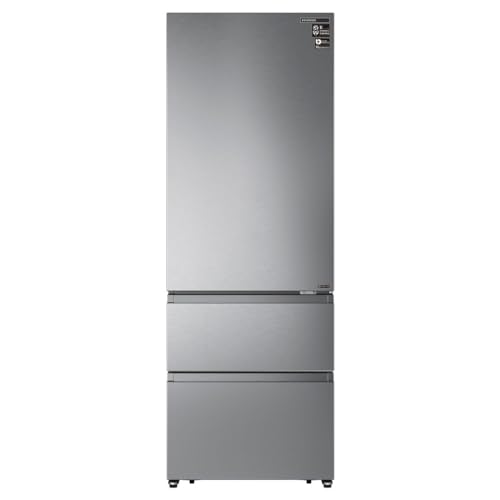 INFINITON Frigorifico Francés FRD-456WT20XEN, E, 200 cm, Ancho de 70 cm, No Frost, Inverter, Fast cooling, Fast freezing, Inox