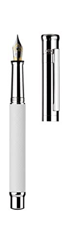 Otto Hutt Penna stilografica D04 in ottone bianco