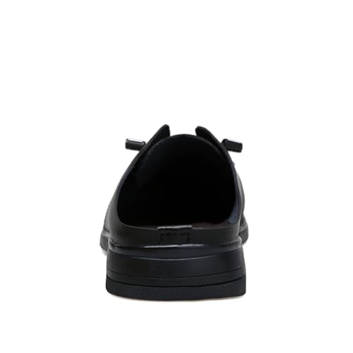 Men's Loafers Backless Genuine Leather Mules Horse Buckle Shoes Fashion Formal Wear Casual Backless Dress Slippers4