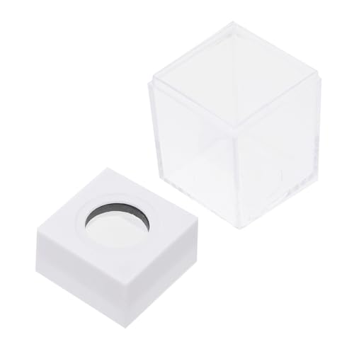 Gogogmee 4pcs Creative Macaron Color Paper Clip Holders Compact Transparent Storage Bins for Office Supplies Versatile Organizers for Paper Clips Pens and More