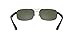 Ray-Ban Men's RB3445 Rectangular Sunglasses, Black/Polarized Dark Green, 61 mm + 1