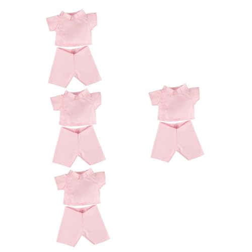 ibasenice 4 Sets Stuffed Animal Outfits Bear Doll Costumes Dress up for Soft Fabric Replaceable Party Wedding Daily