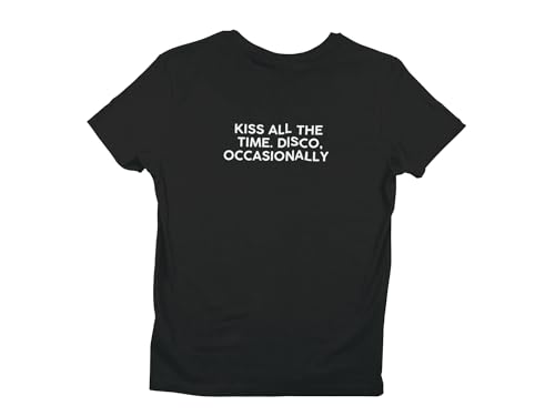 Image of Kiss All the time. Disco Occasionally T-Shirt - Kissco - Harry Pop - Unisex, 100% Cotton, Sizes S to 5XL Black