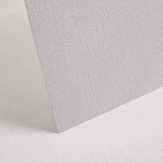 StellaWeds 20 x A4 Linen White Card Stock - 260gsm