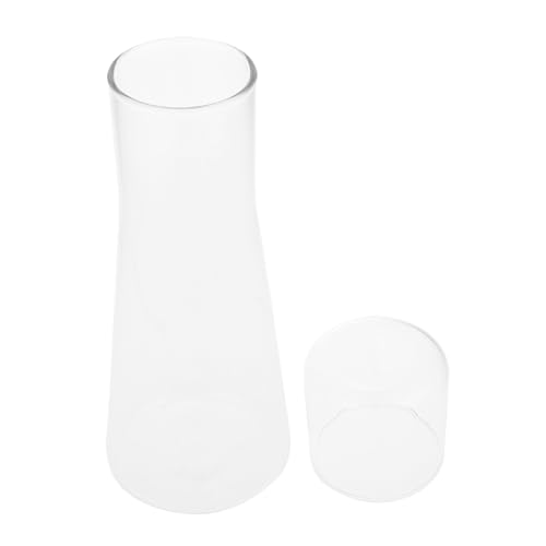 NOLITOY Caraffa Raffreddante con Bicchiere Trasparente Contenitore per Acqua e Succo in Vetro Elettroplaccato Caraffa Elegante per Bevande Fredde e Tè