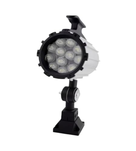 Luz de trabajo LED de 24V y 9W con brazo corto para iluminación industrial de tornos