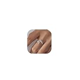 NMAVXKLI Leaf Wrap Rings For Women Gold Vine Rings Adjustable Silver Leaves Statement Hypoallergenic Open (Silver)