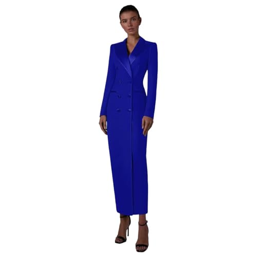 Women's Suit Blazer Women Tuxedo Dress Double Breasted Peaked Lapel for Wedding Cocktail Prom Party
