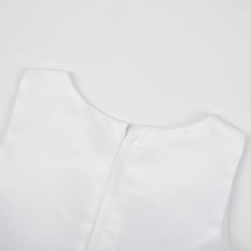 Uhnice Flower Girl Floral Dress Sleeveless Dresses with Detachable Bow for Wedding Party4