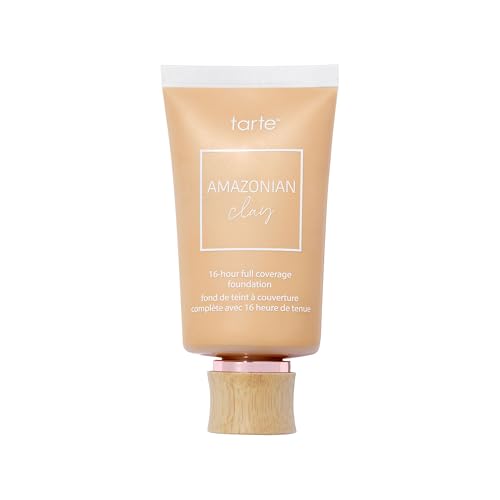 tarte Amazonian clay 16-hour full coverage foundation – Matte Finish Foundation with Amazonian Clay & Vitamin E for Hydration & Smooth Looking Skin, Vegan & Cruelty Free