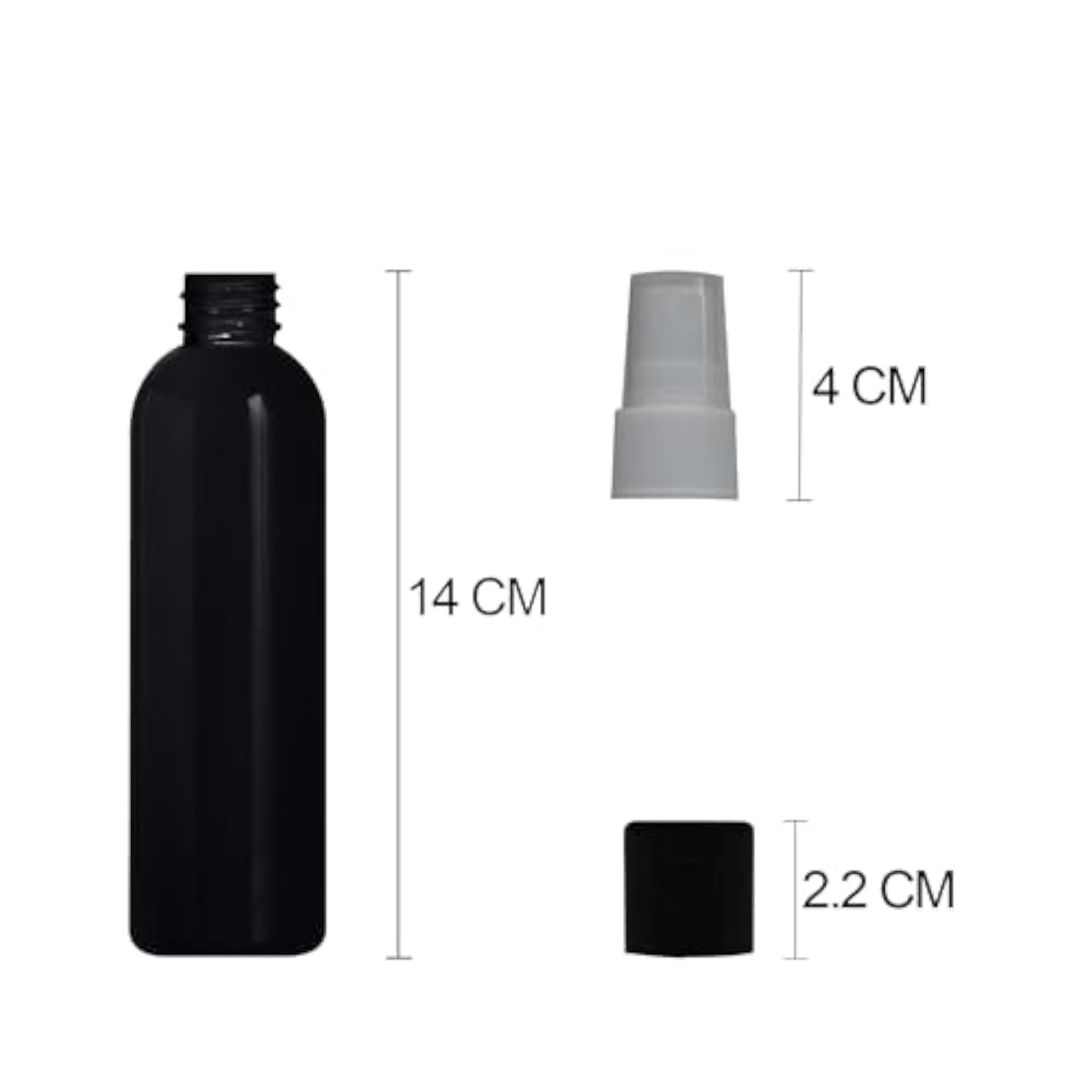 Black PVC Pump Bottle Dispenser with Root Comb Applicator