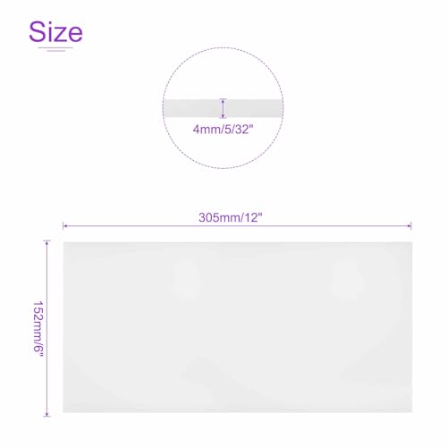 Image of DMiotech 2 Pack 6 x 12 x 0.15 Inch Plastic UHMW Sheets, Ultra High Molecular Weight Polyethylene, Opaque White Polyethylene Board for Automotive, Chemical, Manufacturing, DIY Home Kitchen
