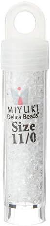 Miyuki Delica 8/0 RD 5.2gms Japanese Seed Beads - Crystal Luster