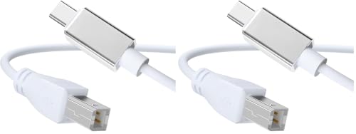 Image of MeloAudio USB C MIDI Cable, Type C to USB 2.0 MIDI Interface Cable for Samsung, Huawei Laptop, MacBook to Connect with Printer, Midi Controller, Keyboard, Audio Interface and More (5FT) (Pack of 2)