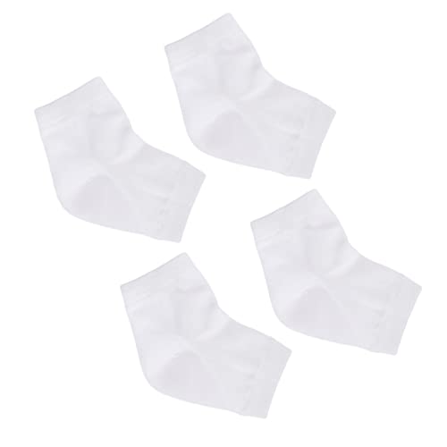 Didiseaon Comfort Fit Ankle Socks Gel Heel Socks Soft Material for Preventing Cracks 2 Pairs