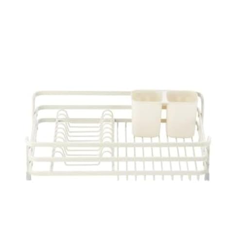 lakeland Cream Aluminium Dishrack - With Removable Cutlery holder