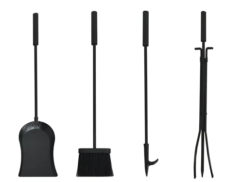 QUICK STAR Metall Kaminholzregal 45 x 30 x 74 cm cm Kaminholzlager Innen mit Schaufel Zange Bürste Schürhaken