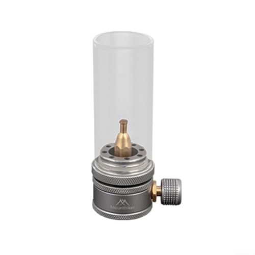 SiSinkal, mini lampada a gas da campeggio, per tenda, in lega di alluminio, luminosità regolabile, per escursioni all'aperto, picnic, avventura, portatile, leggera, avvitamento, compatibile con