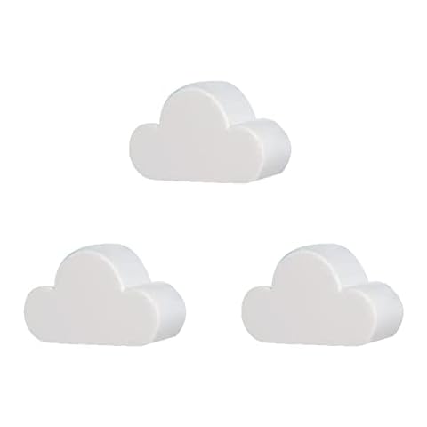 LOVOICE Magnetic Key Holder,White Cloud Adhesive Key Hanger Organizer,KeyRing Keychains Hooks Racks,3 Pack Cover